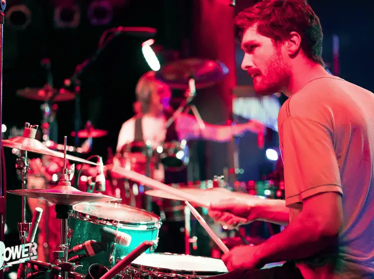 Mike Harmon Playing drums