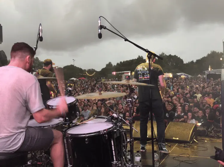 Performing with Four Year Strong at Unify Festival in Victoria, Australia, 2018