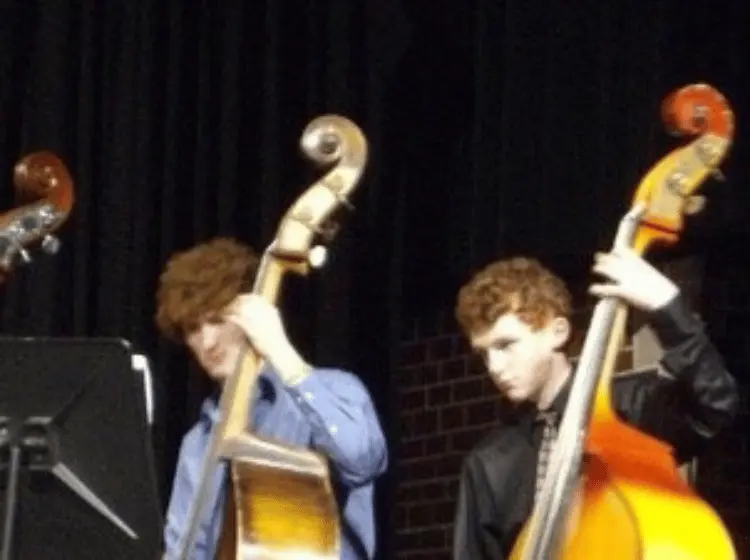 Playing Bass with my brother Andrew